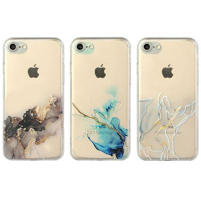 For iPhone 7 / 8 Colorful Marbling Scratch Resistant Soft TPU Back Cover Case
