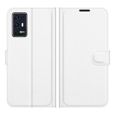 For ZTE Axon 30 Pro 5G Lychee Pattern Folio Flip Leather Case with Stand and Card Slots Function