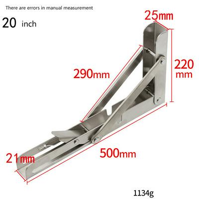 1Pair Stainless Steel Triangle Folding Bracket Wall-mounted Shelf Partition Support Layer Plate Holder