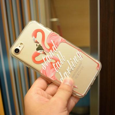 Relief Colored Painting High Transparent Ultrathin Acrylic TPU Back Cover Case for iPhone 6 / 6S - Love