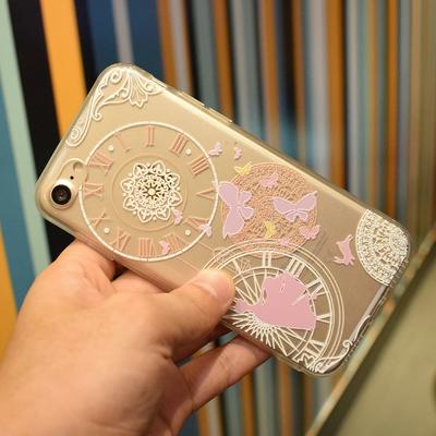 Relief Colored Painting High Transparent Ultrathin Acrylic TPU Back Cover Case for iPhone 6 / 6S - Dream
