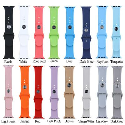 Imitate Original Colorful Soft Silicone Sport Band Apple Watch Replacement Watchband For iWatch 38mm/40mm