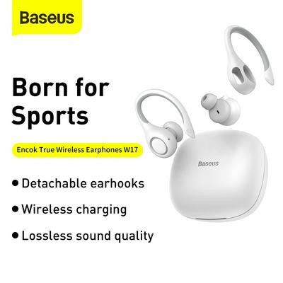 BASEUS Encok TWS W17 Ear-mounted + Wireless Charger True Wireless Bluetooth Headset - White/Black