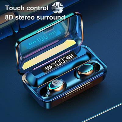 F9-5C Smiley TWS Wireless Binaural Mini Stereo Surround Smart Touch Control V5.0 Bluetooth Headset with LED Display
