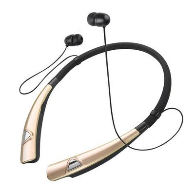 HV-980 Sports Bluetooth Neckband Earphones BT4..1 Stereo Headphones with In-ear Caps