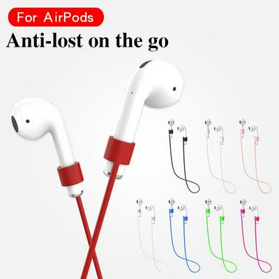 Silicone Lanyard Anti-lost Rope for Apple Bluetooth Headset Airpods1/ 2/3/Airpods pro Universal Protective Cover