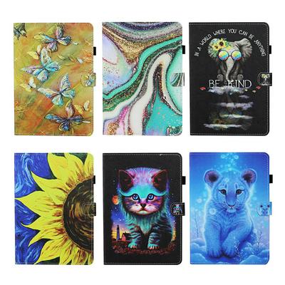 Colored Painting Anti-fall Scratch Resistant Flip Type PU Leather Tablet Protective Cover with Stand Function for HUAWEI MediaPad T5 10