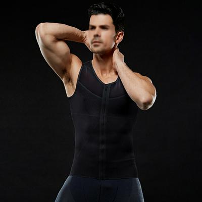 Men's Mesh Shapewear with Zipper Breathable Compression Tank Top
