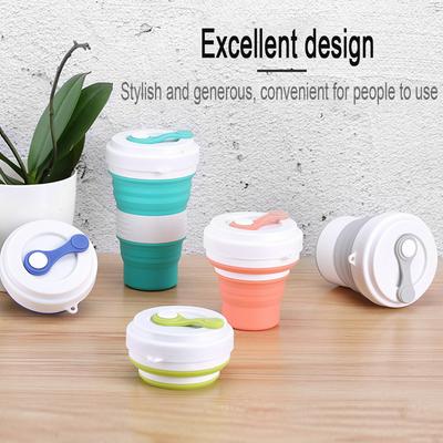 550ML Portable Large Capacity Silicone Folded Coffee Cup for Outdoor Dormitory