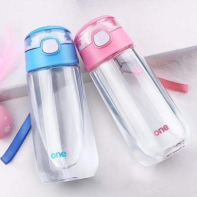 500mL Plastic Cup Custom Children's Water Bottle Portable Student Sports Sippy Sup