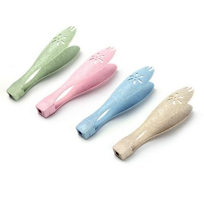 Multi-function Wheat Straw Food Clip Plastic Kitchen Gadget Barbecue Detachable Clip DIY Baking Bread Clip Egg Colander Spoon Tableware