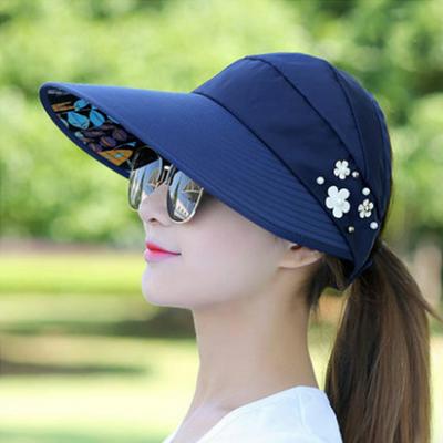 Canvas Printing Foldable Summer UV Hat Beach Cap for Women 