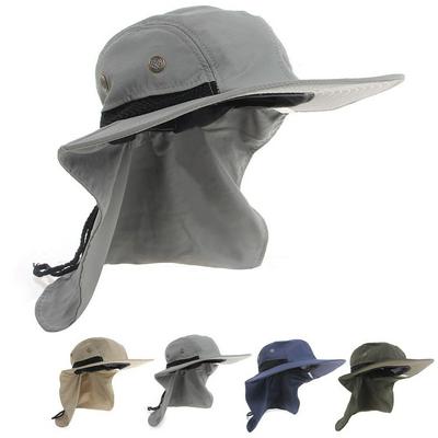 Wide Brim Fishing Hat Outdoor Sun Cap with Neck Flap for Men & Women