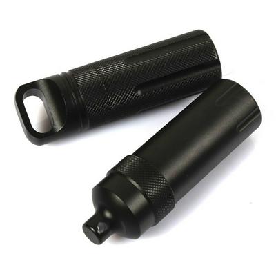 CNC All Metal Waterproof Containers Survival Medicine Box Reservoir Rescue Equipment Outdoor Camping EDC Special Aluminum Alloy Tank Storage Bottle  