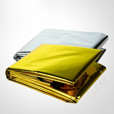 First Aid Emergency Blanket Outdoor Survival Insulation Blanket PET Aluminum Laminated Film Rescue Blanket Curtain Camping Shop Lifesaving Mat Military  