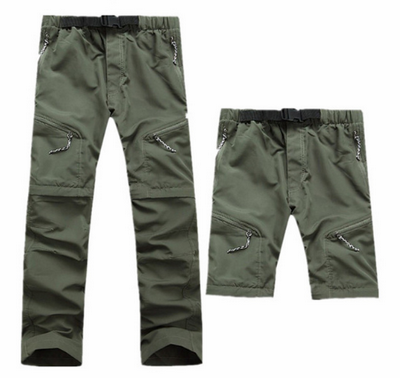 Men Quickly Dry Outdoor Pants Detachable Trekking Shorts Hiking Camping Male Summer Breathable Fishing Climbing Pants 