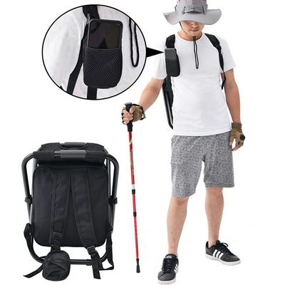 Portable Folding Camping Stool with Insulated Ice Bag for Hiking, Camping, Finishing