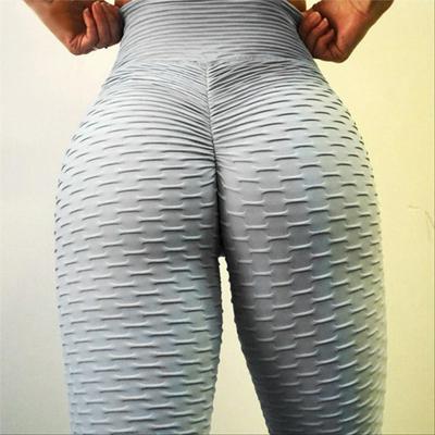 Jacquard Women Gym Exercise High Waist Legging Fitness High Elasticity Running Push Up Hip Bodybuilding Yoga Pants Sports Pants
