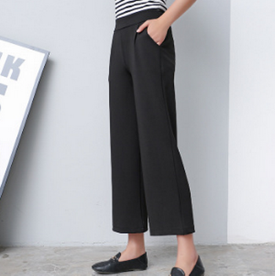 Chiffon Spring and Summer High Waist Wide Leg Pants Female Thin Student Korean Loose Casual Pants Straight Tube