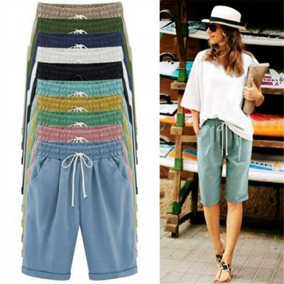 Summer New Fashion Loose Women's Cotton Shorts Cotton Linen Stretch Shorts New Fashion Loose Women's Cotton Shorts for Sexy Girl Trend Shorts
