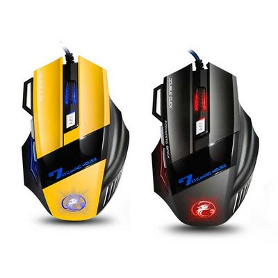 Wired Gaming Mouse 7 Button 5500 DPI Adjustable LED Optical USB Computer Gamer Mice Game Mouse Silent Mause 