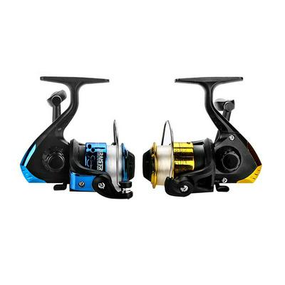 JM200/JL200 Electroplating 3 Ball Bearings Gear Ratio 5.2:1 Exchangeable Handle Spinning Fishing Reel with Fishing Line