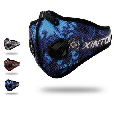 Motorcycle Bicycle Anti-pollution Filter Face Mask Sport Mouth-muffle Dustproof With Filter PM2.5 XINTOWN Outdoor Training Sports Cycling Mesh Masque Sportswear 