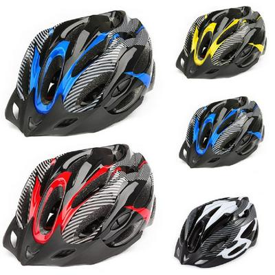 Carbon Fiber Texture Unisex Riding Helmet Mountain Outdoor Cycling Equipment Bike Split Protection Hat