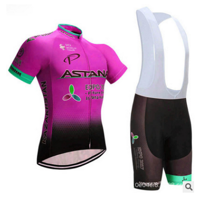 2019 Summer New ASTANA Cycling Clothing Quick-Drying Protection Jersey Cycling Clothing and Bicycle Shorts for Cycling Sport Enthusiasts