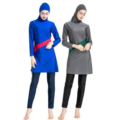 S-5XL Women's Conservative Swimwear Muslim Hui Middle East Three-piece Swimsuit