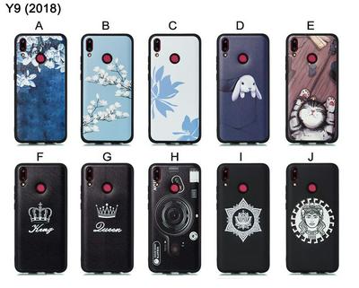 Cat Plum Snow Colored Pattern Anti-Scratch Soft TPU Back Cover Protective Case for Huawei Y9 (2018) / Enjoy 8 Plus