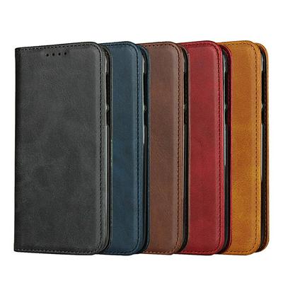 Ox Pattern Shock-Absorption Side Flip Magnetic Attraction PU Leather + Soft TPU with Card Slots and Stand Wallet Case for Motorola Moto G7 Play