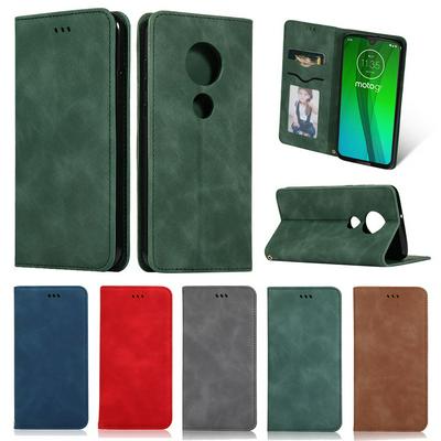 Wallet Case for motorola G7 Plus, Retro Business Leather Case with Magnetic Closure and Hidden Kickstand