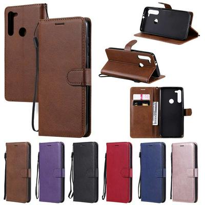 Solid Color Wrist Strap Style Shockproof Side Flip PU Leather + Soft TPU Card Slots with Magnetic Buckle and Stand Wallet Case for Motorola Moto G8