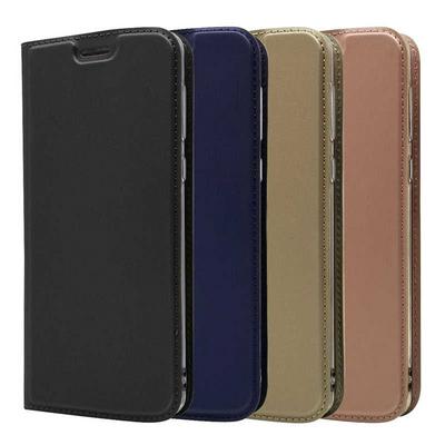 Voltage Magnetic Attraction Solid Color Side Flip Shockproof PU Leather + Transparent TPU with Card Slot and Stand Protective Case for Motorola Moto G6 