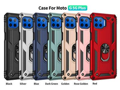 Sergeant 2 in 1 Detachable Anti-fall Shockproof Hard PC Bracket Protective Cover Case with Kickstand  for Motorola Moto G 5G Plus