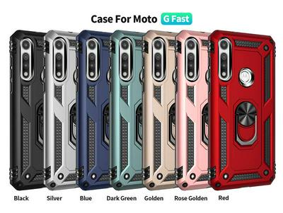Sergeant 2 in 1 Detachable Anti-fall Shockproof Hard PC Bracket Protective Cover Case with Kickstand  for Motorola Moto G Fast