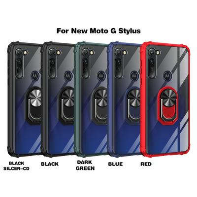 Sergeant 2 in 1 Detachable Anti-fall Shockproof Hard PC Bracket Acrylic Back Cover Case with Kickstand for Motorola Moto G Stylus