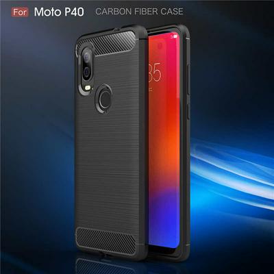 Brushed Texture Non-Slip Anti-Scratch Shockproof Soft TPU Back Cover Case for Motorola P40