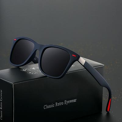 008 Classic Fashion Personality Rice Nail HD Driving Square Frame UV400 Polarized Sunglasses for Women Men 