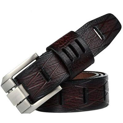 COWATHER 2017 QUALITY cow genuine luxury leather men belts for men strap male pin buckle BIG SIZE 100-130cm 3.8 width QSK001