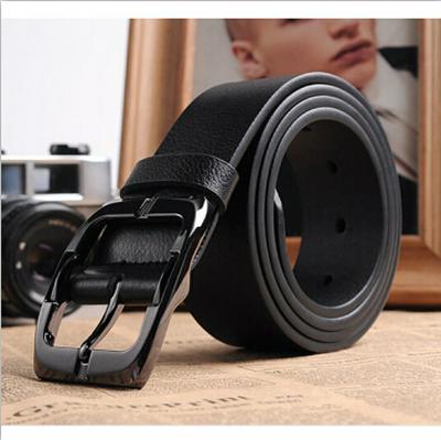 Genuine Leather Belt Pin Buckle Business Trouser Waist Strap  