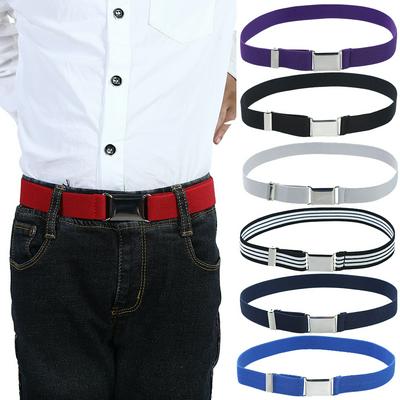 Fashion Canvas Belt For Boys Kids Alloy Buckle Belt Adjustable Elastic Children's Belts 