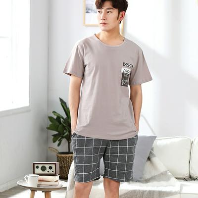 Summer Short Sleeve Pure Cotton Tops + Trousers Men's Pajamas Sleepwear Homewear Pajama Loungewear Underwear