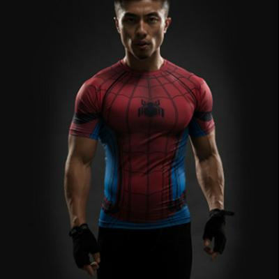 Quick Dry Men T-Shirt Short Sleeve Cool Summer 3D Male Crossfit Tee Superman T-shirt Men Fitness Running Sports Shirt 