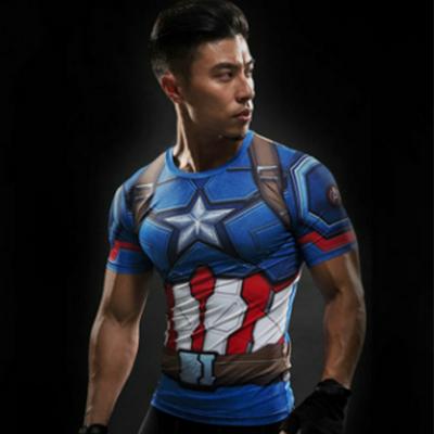 Casual Men T-Shirt Short Sleeve Cool Summer 3D Male Crossfit Tee Superman T-shirt Men Fitness Shirt 