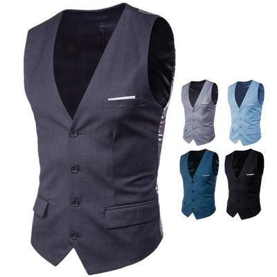 Men's Business Casual Slim Suit Large Size Sleeveless Vest Thin Blouses