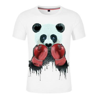 Men's Fashionable Cotton T-shirt with Qualit Print and Short Sleeves