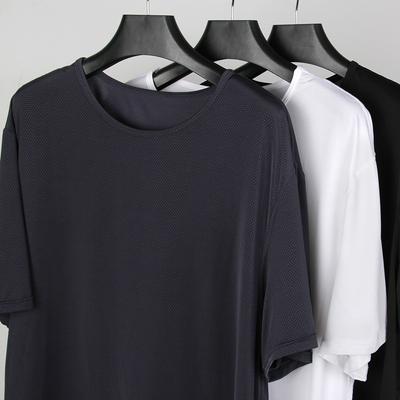 Men's Quick Dry Sports T-shirt Crewneck Mesh Ice Silk Top