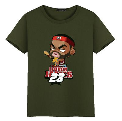 Men's 100% Cotton Casual T-shirt with Round Neckline - Blue, Navy Blue, Army Green, Wine Red